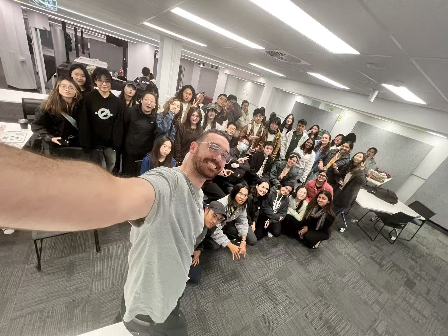 IDEA9301 studio cohort gathered in the project workspace