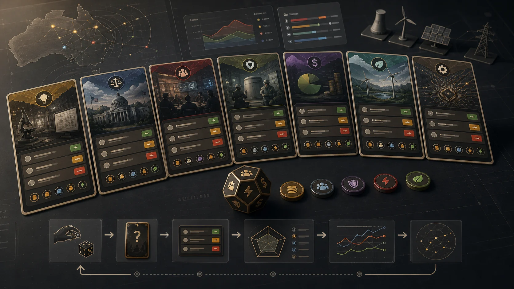 AI-assisted upgraded decision card system visual